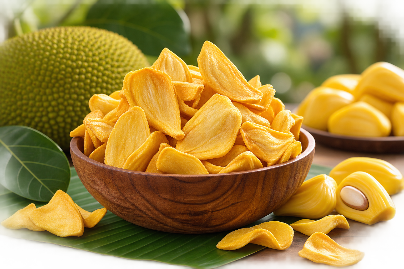 Premium Dried Jack Fruit Chips from Myraa Naturals