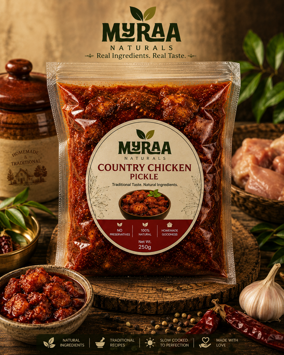 Country Chicken Pickle from Myraa Naturals